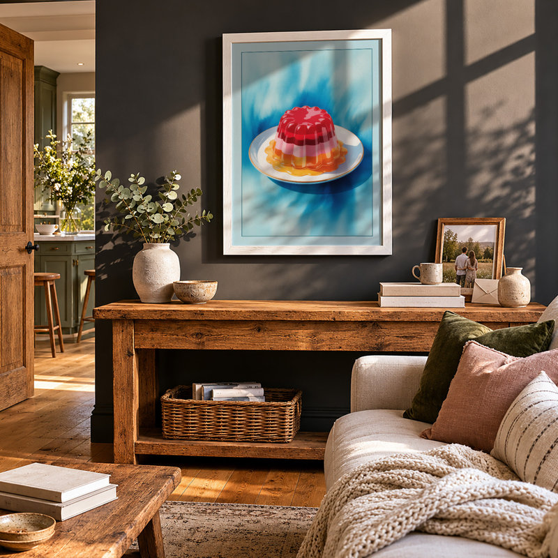 Layered Dessert Dream Retro - Framed Print, A3 - 42.0 x 29.7 cm, White