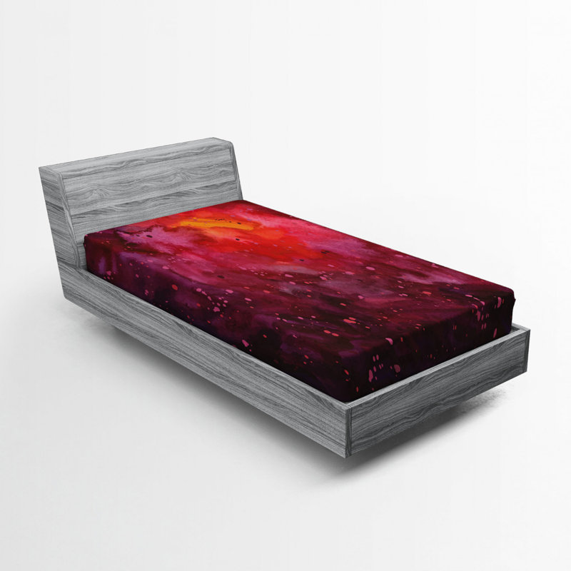 Drap-housse en microfibre abstrait Outer Space, Drap-housse grand, Lavande abstraite