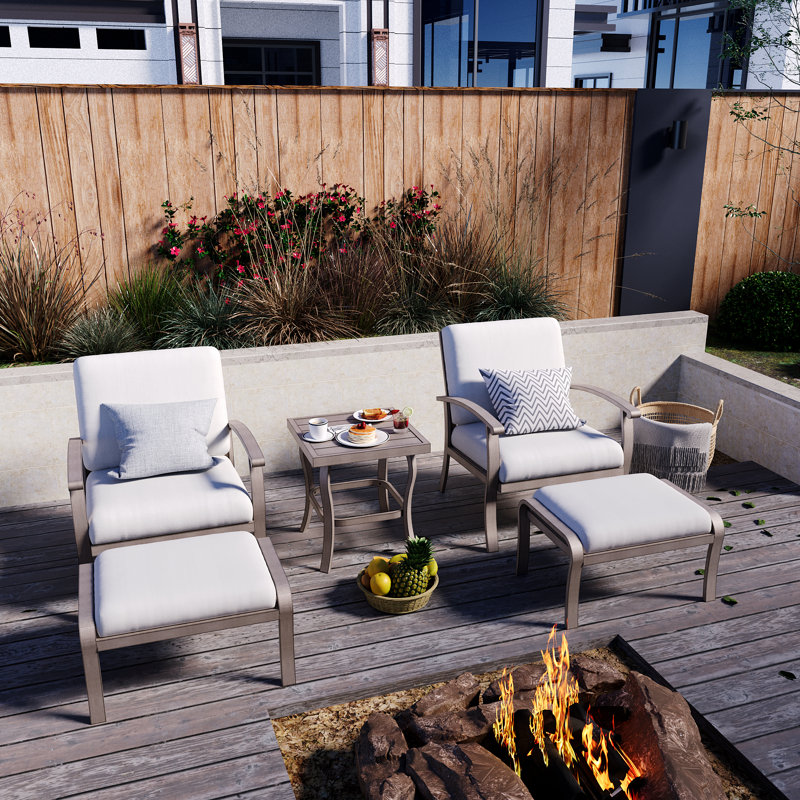 Elieace 2 - Person Patio Conversation Set with Cushions
