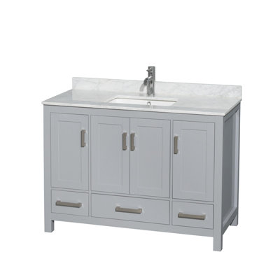 Sheffield 48" Freestanding Single Bathroom Vanity with Marble Top