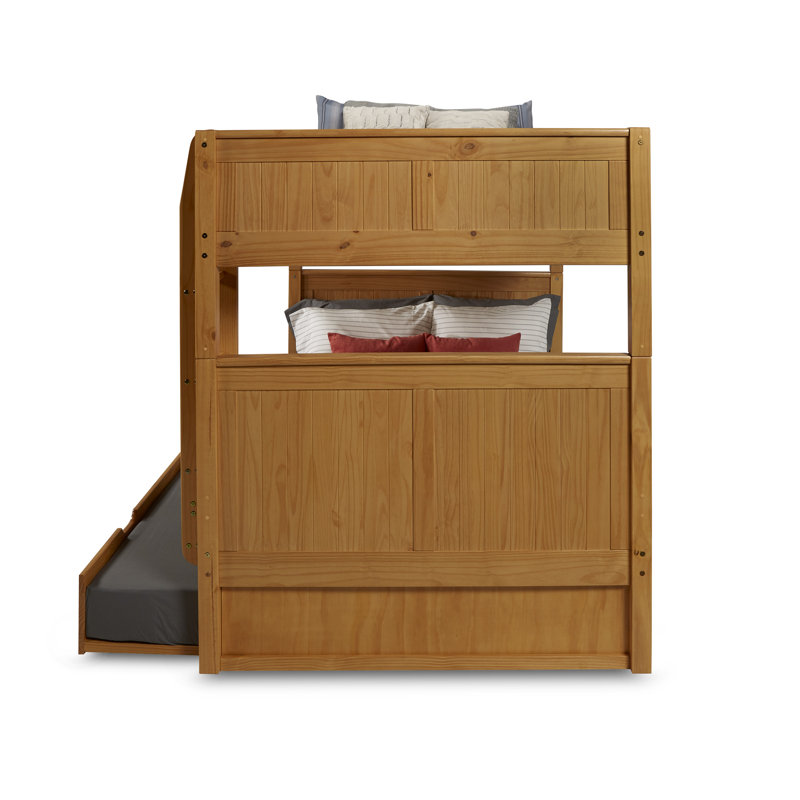 Stig Full-over-Full Bunk Bed with Twin Trundle, Natural
