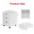 Mobile 3-Drawer Wood Filing Cabinet With Casters, Under Desk Storage For Home Office Studio Entryway