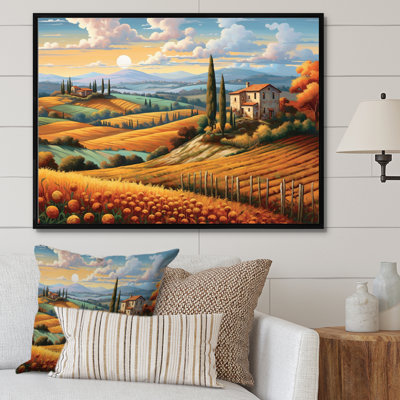 Pittoresque, art mural sur toile campagne
