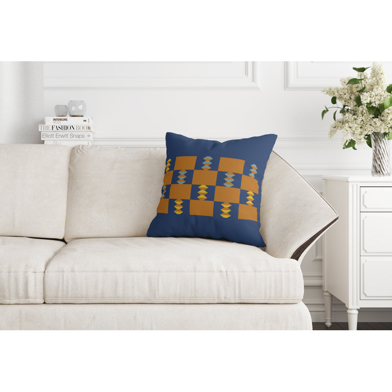 Crystal Tribal Kente Inspired Square Indoor Pillow Cover., 16" H x 16" W