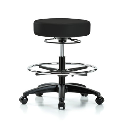 PERCH Medical Stool with 360 Degree Height Adjustment and Foot Ring | Medium Bench Height 20.5-28"