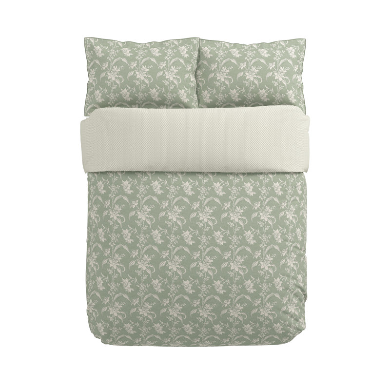 Daffodil Dreams Cotton Duvet Cover Set, Double Dovet Cover + 2 Oxford Pillowcases
