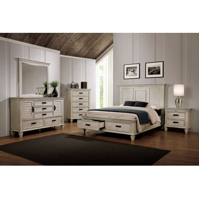 Ensemble de chambre à coucher avec rangement Halane_4 pièces
