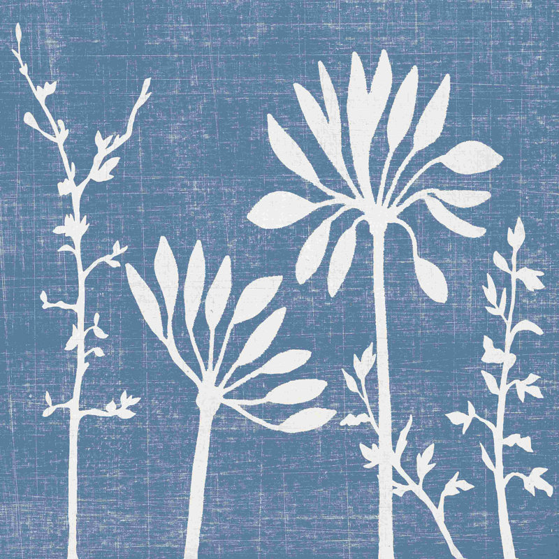 " Small Blue Linen IV (P) " by Megan Meagher, 12" H x 12" W  