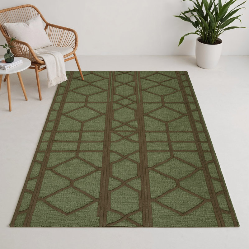 Tapis brun intérieur et extérieur Trellis, Rectangulaire 3 pi x 5 pi