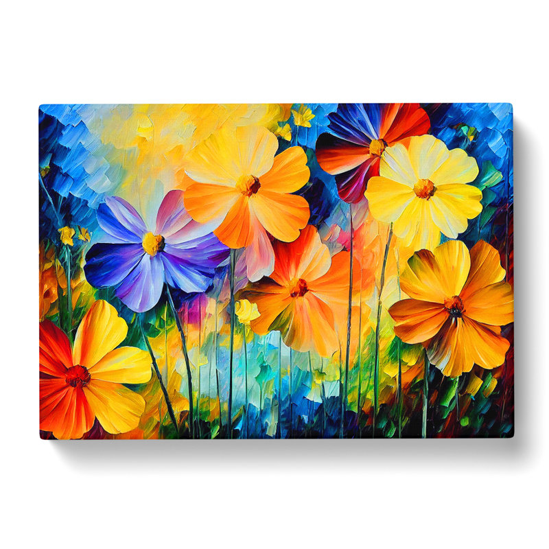 Painted Wildflowers Vol.1 Abstract - Wrapped Canvas, 50cm H x 76cm W x 3cm D