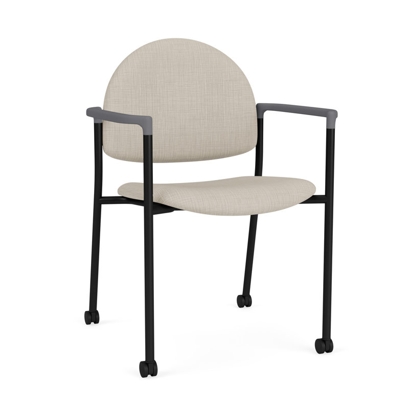 Chaise d'invité à chat avec roulettes, Noir, Plot Line neutre