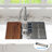 32'' L Undermount Single Bowl Stainless Steel Kitchen Sink with Drain, Colander, Cutting Board, Strainer, Grid, Dish-Drying Rack and Utensil Drying Rack