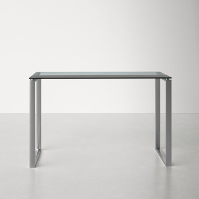 Orion Glass Top Metal Base Writing Desk