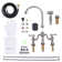 ARCORA Double-Handle High-Arc Widespread Deck Mounted Bridge Kitchen Faucet With Side Spray