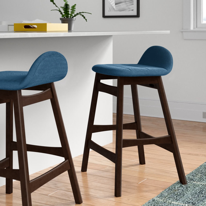 Paulina Bar Stool, Blue, Counter Stool (24" Seat Height)