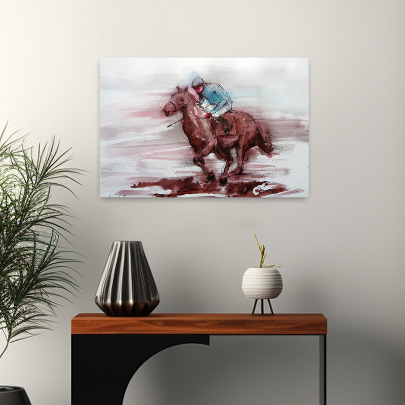Art contemporain cheval galopant au galop