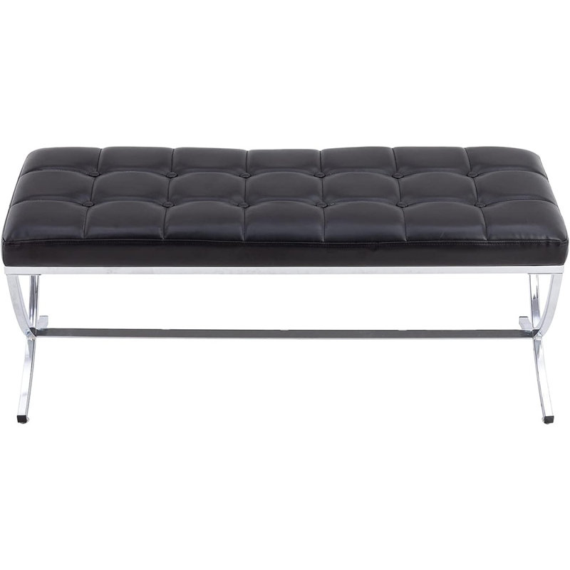 Banc de repose-pieds capitonné Modern