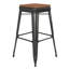 Tabouret de comptoir sans dossier intérieur / extérieur Briahnna-1422314972-1422314982
