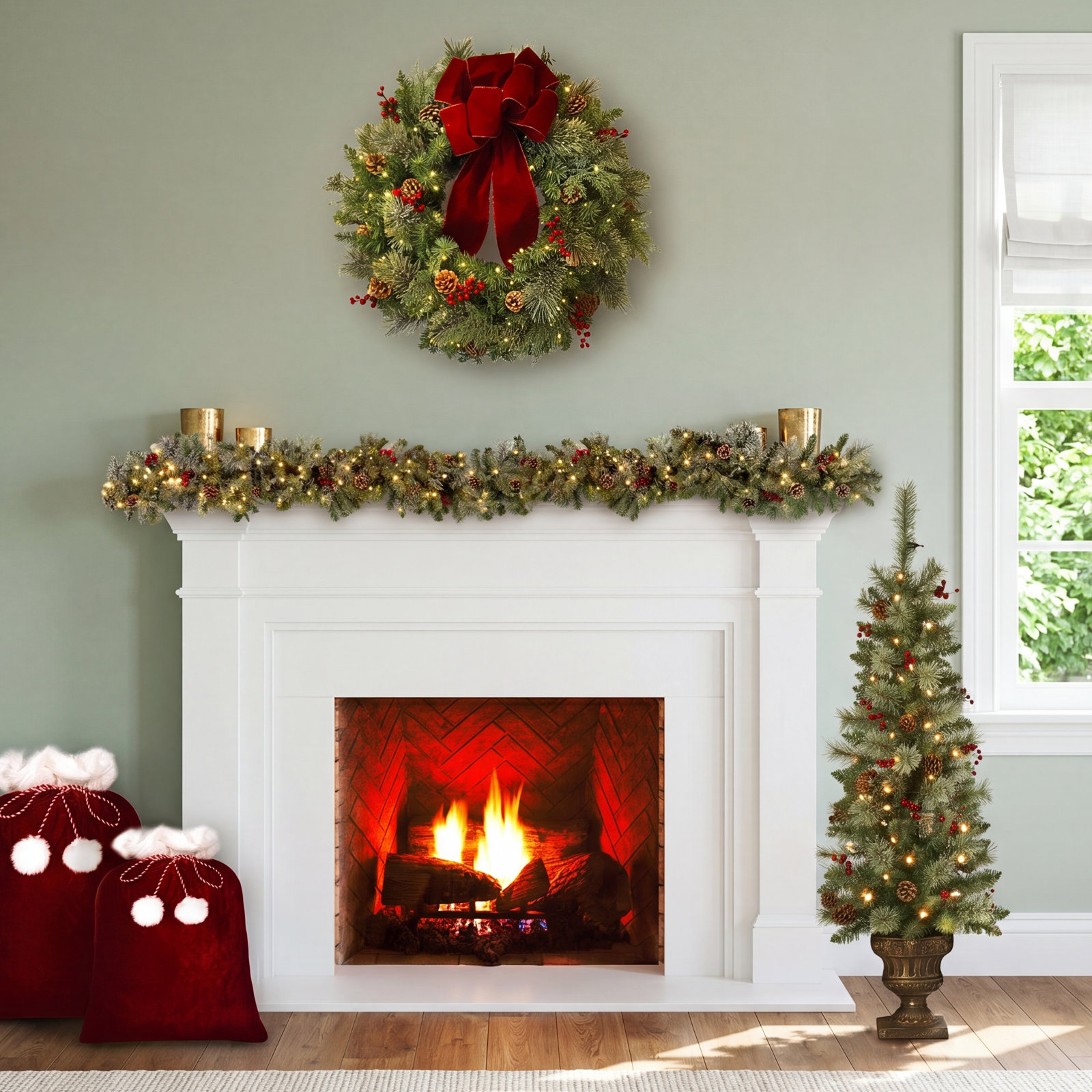 Hardesty Potted 4' Pre-Lit Spruce Tree