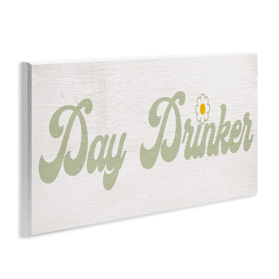 «Day Drinker», plaque murale rétro, par Lil 'Rue