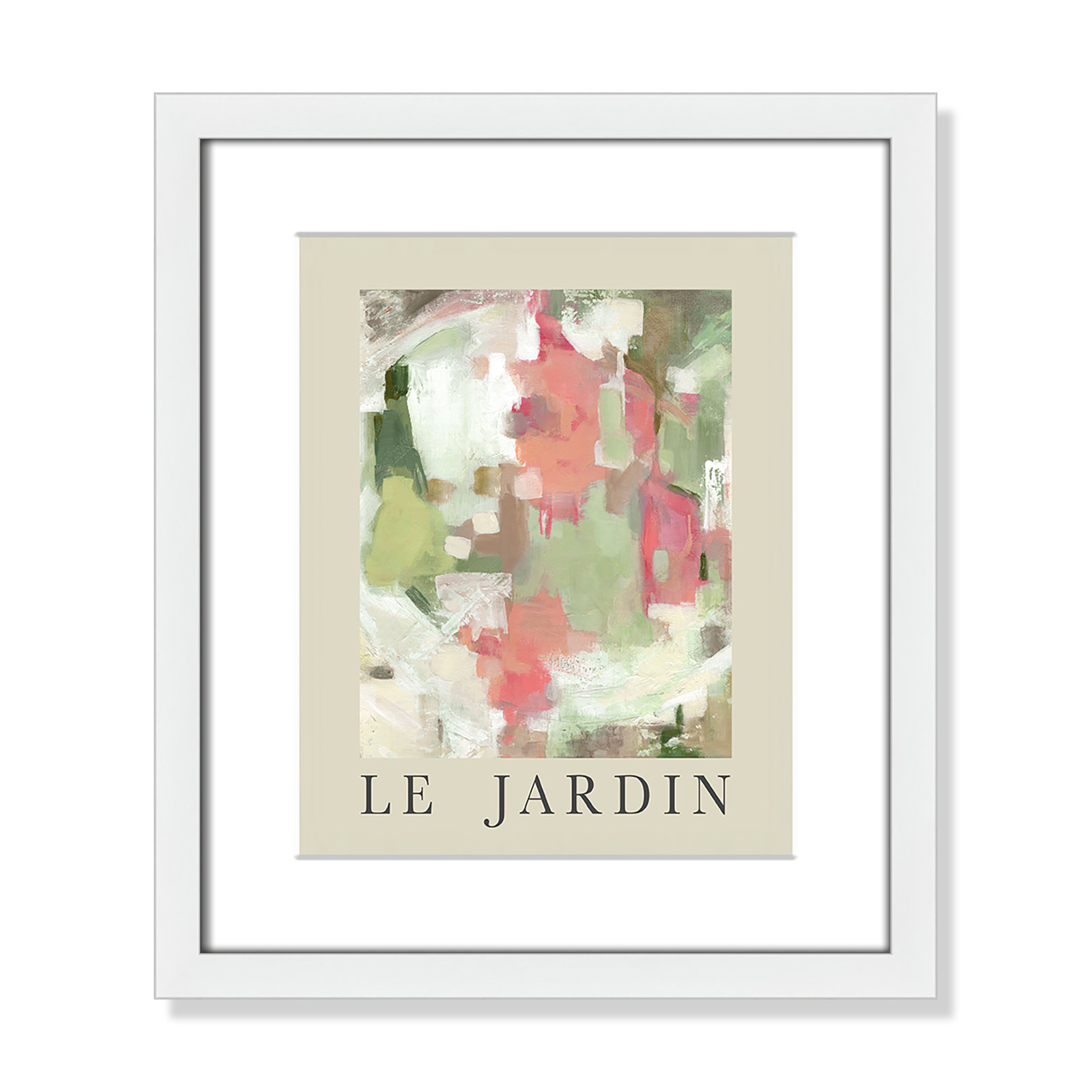 Botanical Poster Collection " Le Jardin " by Carol Robinson, Yes, 15" H x 13" W x 1.25" D, White Single Picture Frame