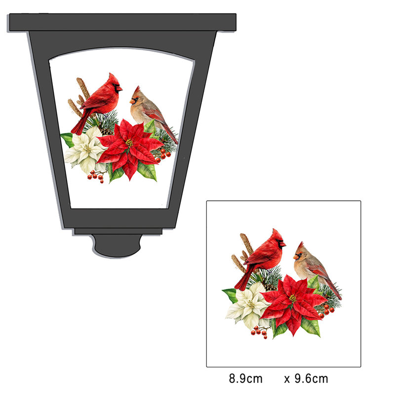 Ensemble de 2 lampadaires de Noël rétro à énergie solaire de 40 pouces, lampadaire solaire pour jardin, pelouse, oiseaux