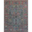 Hand Knotted Wool Area Rug in Blue