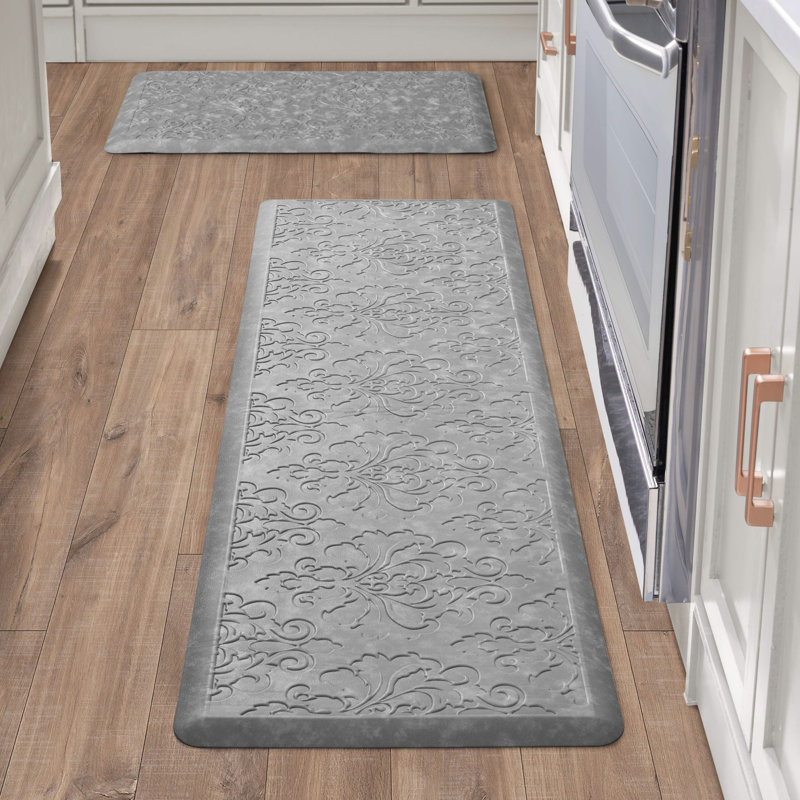 Tapis Creative Creative Ideas Charlton Home® Marni, Rectangle 1 pi 5,5 po x 5 pi, Gris clair