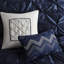 Magnifique édredon bleu marine 7 pièces-118652023-118652017