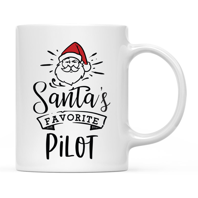 Grande tasse à café Tuileries, « Santa's Favorite Pilot »