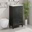 Meuble-lavabo 30 po avec lavabo, une porte avec tablette et trois tiroirs, porte à fermeture en douceur, noir-129651495