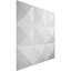 Panneau mural 3D 19,625 "x 19,625" en blanc (paquet de 12)