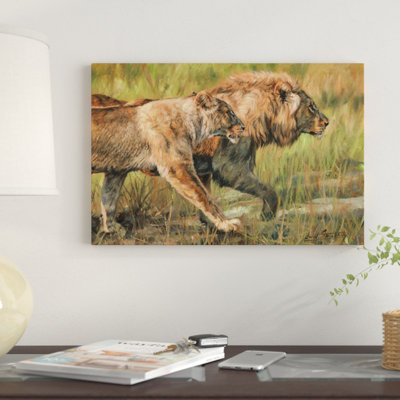 «Lion and Lioness», impression sur toile