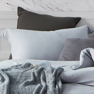 Bare Bottom Cotton Sham Set