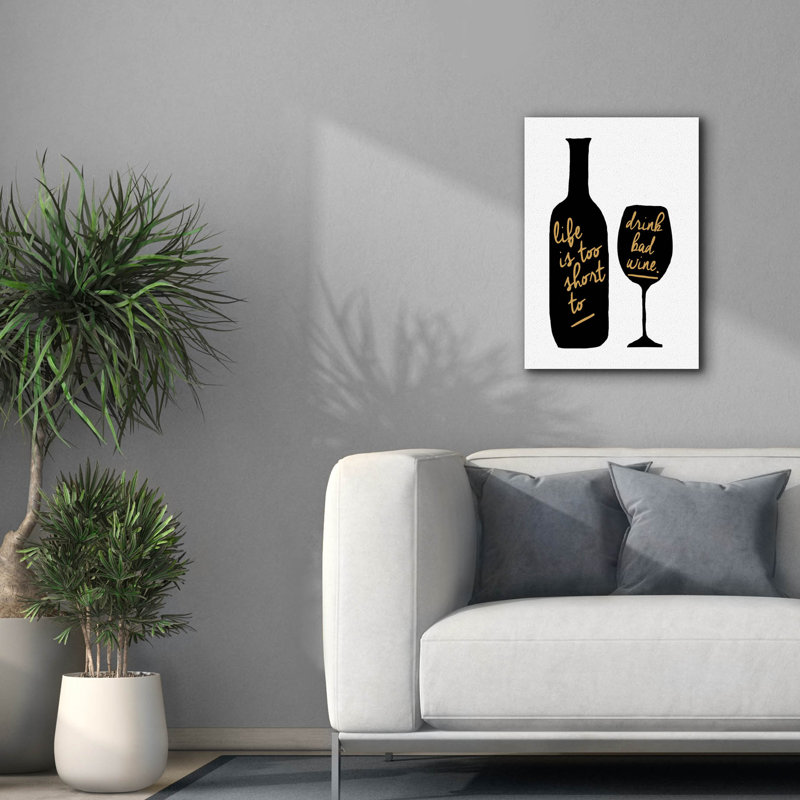  «Bad Wine» par Erin Clark, art mural sur toile, 18 po x 26 po, H 26 po x l 18 po x P 0,75 po