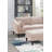 Contemporary 5Pcs Modular Sectional Set One Arm Chairs Armless Chair Ottomans L-Shaped Sectional Blush Pink Morgan Fabric-1648622513