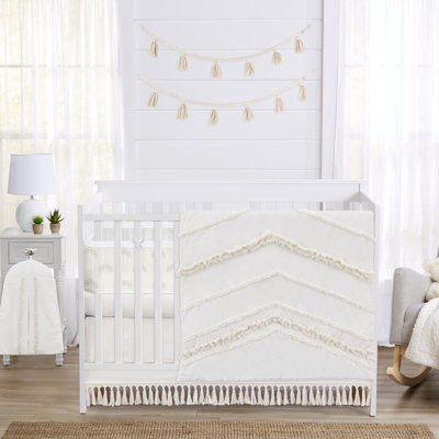 Literie 6p pour lit de bébé Sweet Jojo Designs + doublure en maille respirante respirante Baby Boho Chic Boy