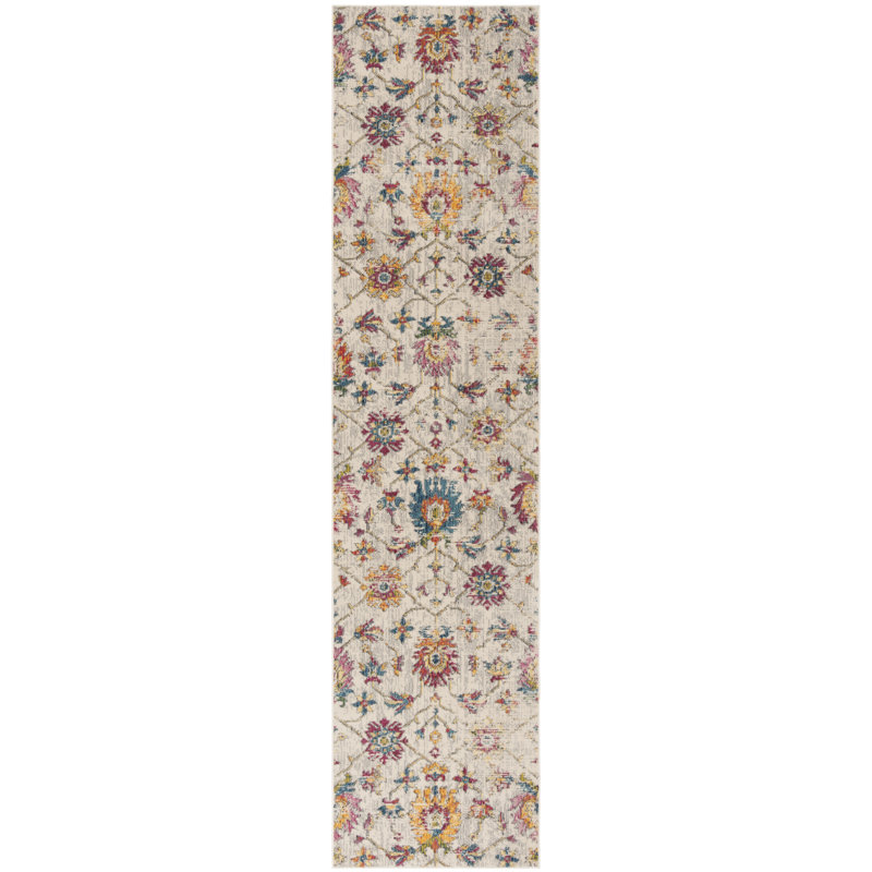 Tabinowski 100 Performance Floral Rug, Runner 2' x 8'