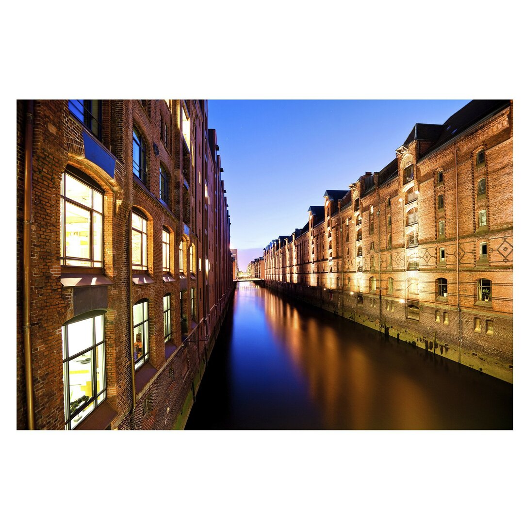 Strukturierte Fototapete Hamburg Speicherstadt