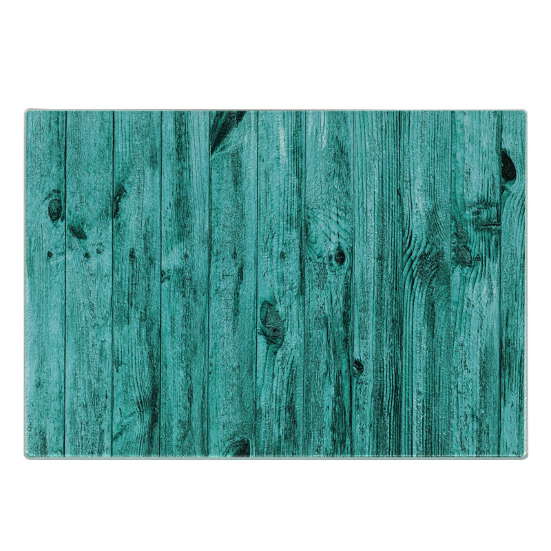 Planche à découper en verre trempé bleu Ambesonne Illustration de bois antique vert menthe émeraude