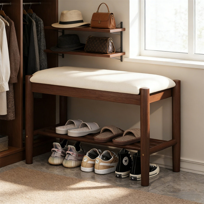 Premium Wooden Shoe Cabinet For Home, 23.6" H x 15.7" W x 11.8" D