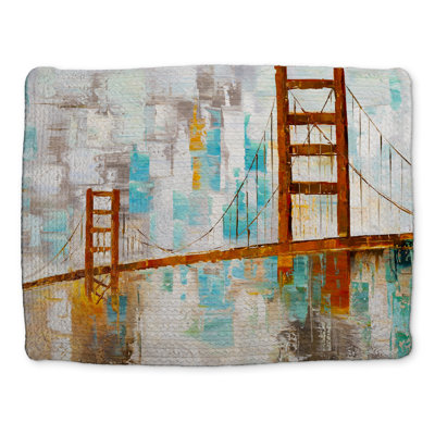 Golden Gate Turquoise Cities Bedroom Placemat - Home Decor
