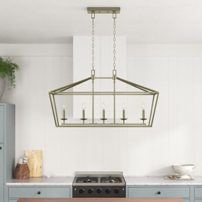 Noelle 5-Light Dimmable Geometric Chandelier 