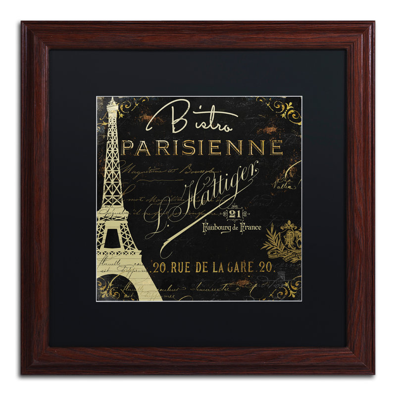 Jadaya «La Cuisine VI», affiche vintage encadrée, H 16 po x l 16 po x P 0,5 po, Noir
