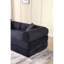 Canapé-lit convertible avec coussin cylindrique - Coussin en velours côtelé avec cadre de forme fixe pour le salon, la chambre à coucher, le salon, le studio - noir
