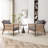 Radimir Upholstered Armchair With Solid Wood Arms-1464883263