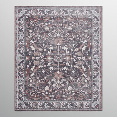 Tapis vintage lavable à la machine Zehorit pour salon, tapis de couloir et tapis d'entrée