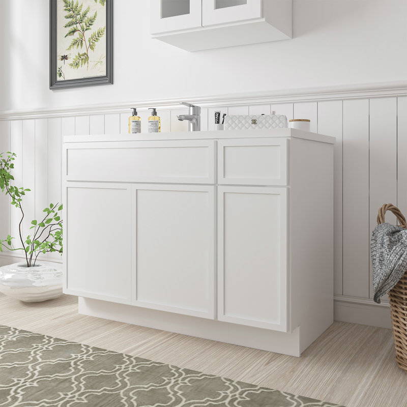 42'' Single Bathroom Vanity Base Only, White