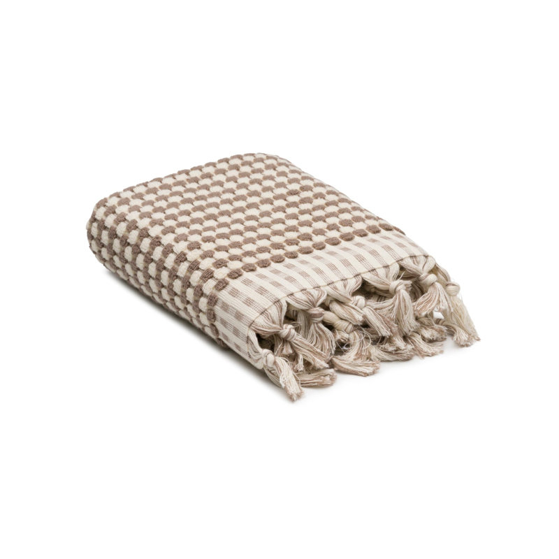 Ensemble de serviettes essuie-mains Dots, Brun taupe