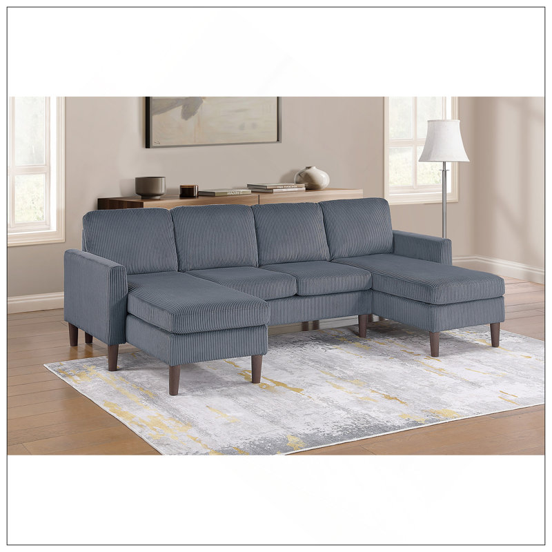 Ensemble de conversation modulaire 3 pièces RAF / LAF Causeuse sans accoudoirs gris foncé, Gris foncé